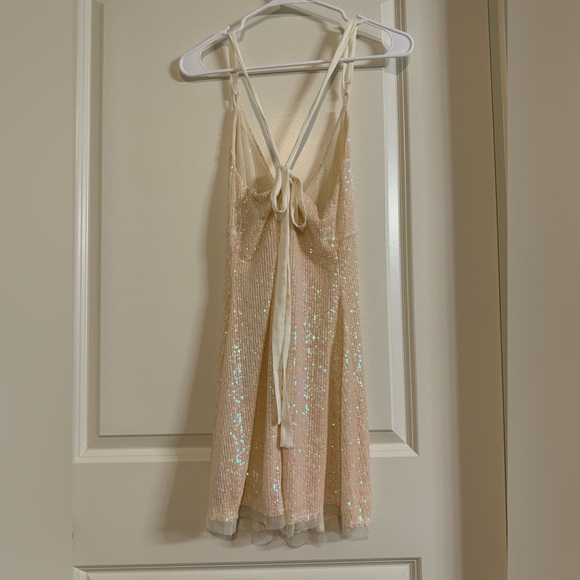 Free People Gold Rush Mini Dress NWT - Picture 3 of 4